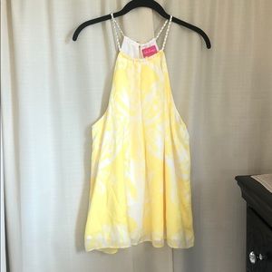 New Lilly Pulitzer Yellow/White Tank Top